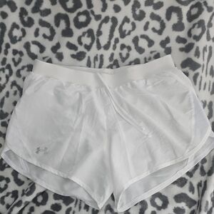 Under Armour Bright White Running Shorts MEDIUM